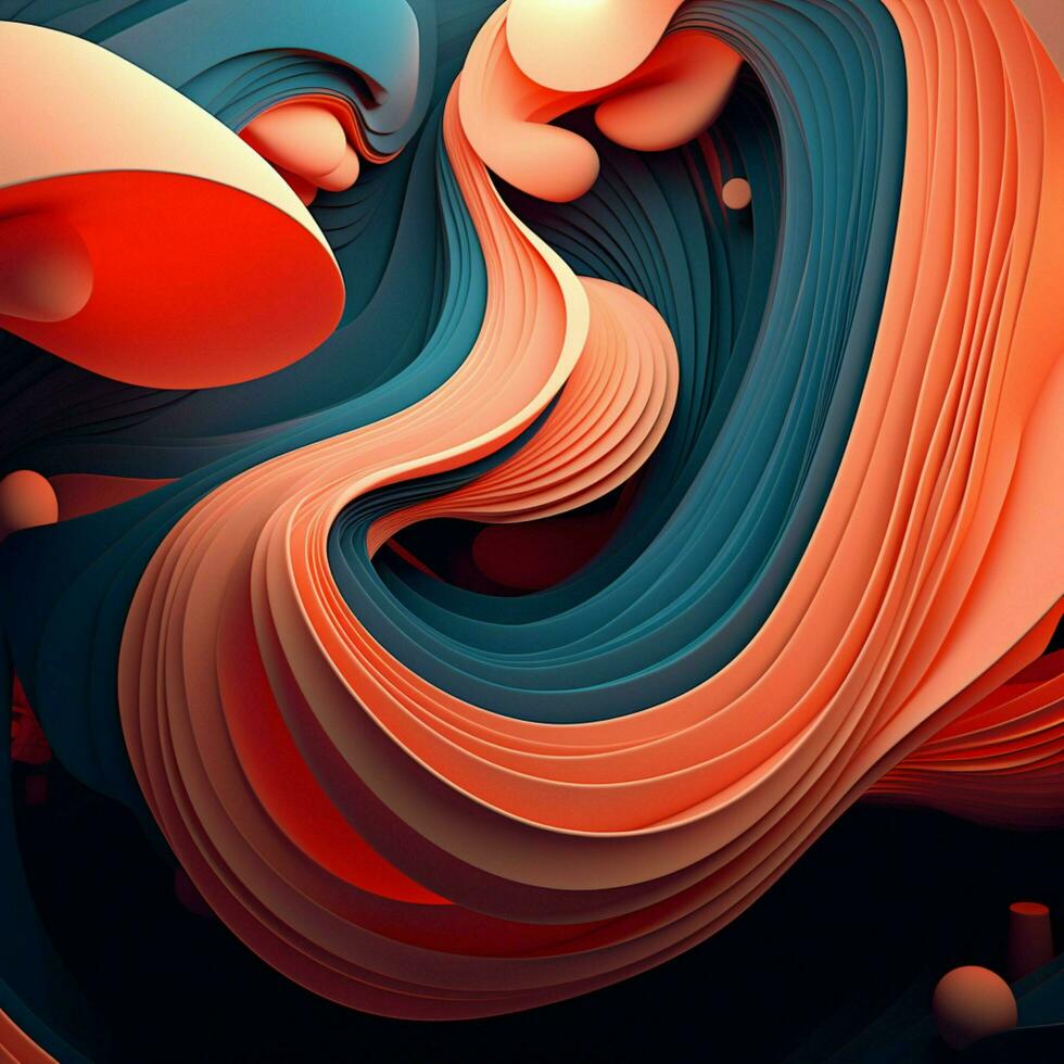 Abstract shapes morphing and pulsating to an unseen rhythm photo