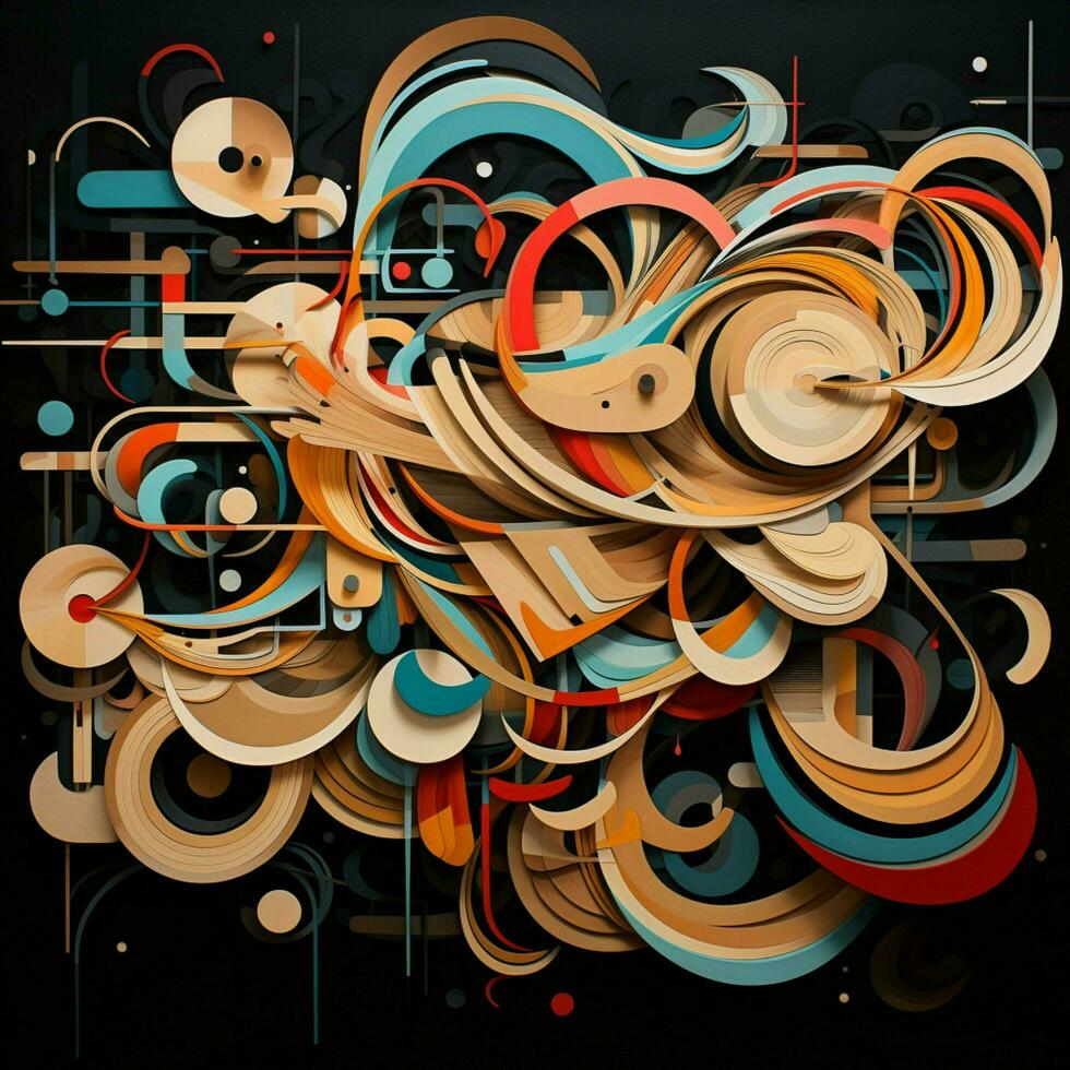 Abstract shapes morphing and pulsating to an unseen rhythm photo