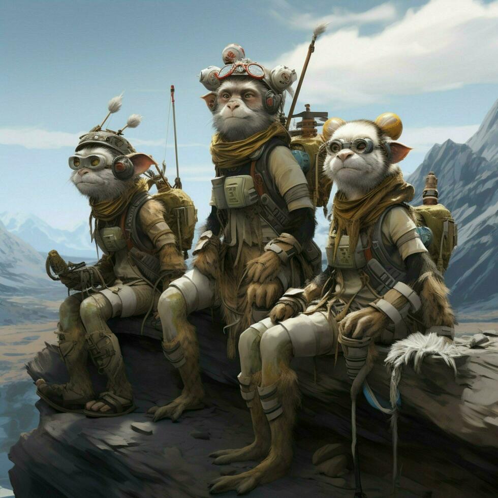 Adaptable beings ready for any adventure or challenge photo