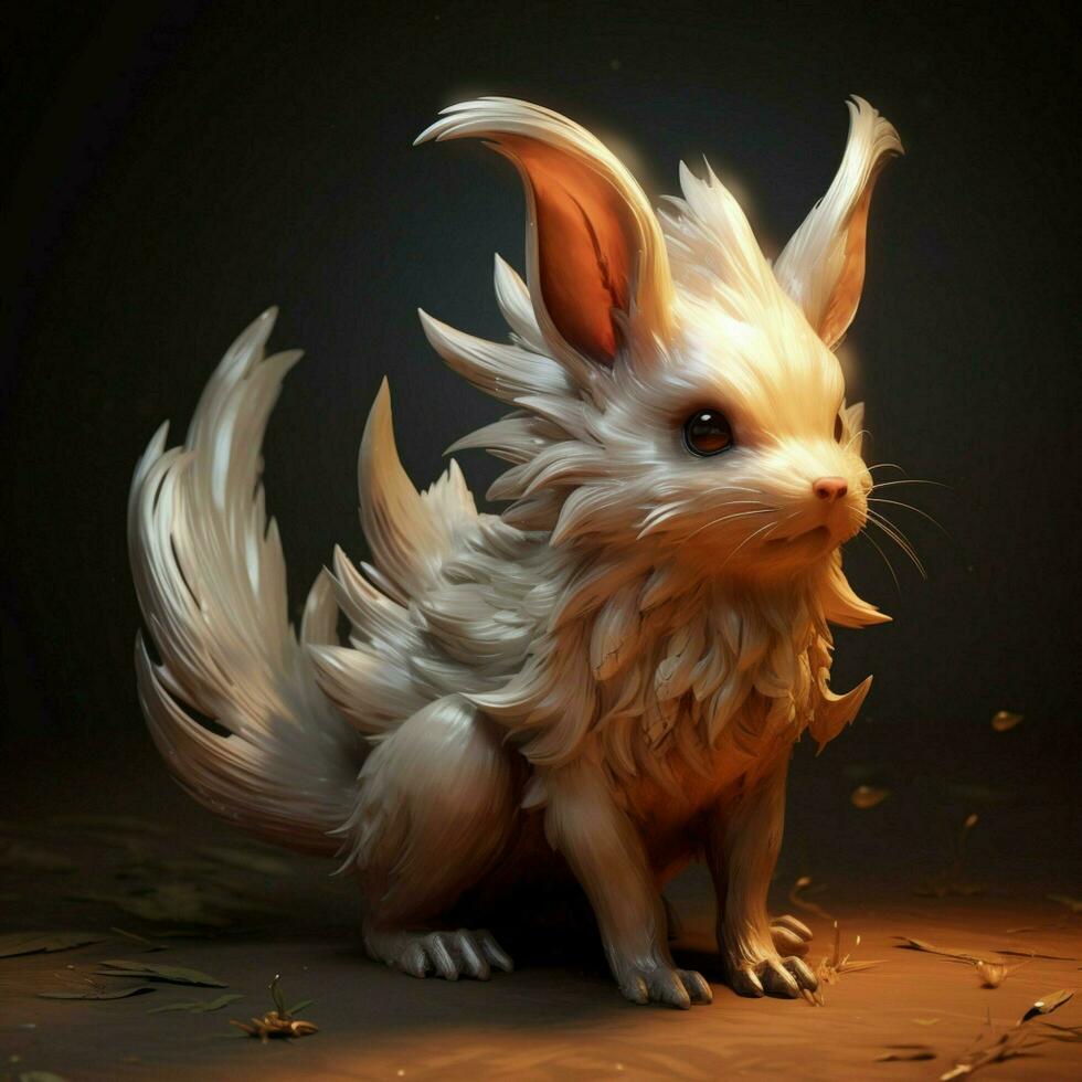 Agile and quick-witted creature with a fluffy tail photo