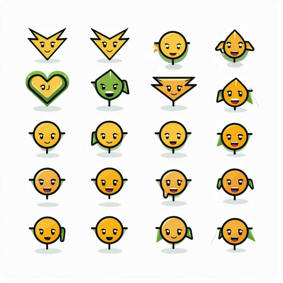 Arrow Emojis 2d cartoon vector illustration on white backg photo