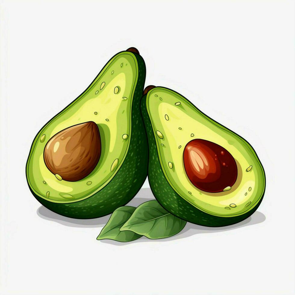 aguacates 2d vector ilustración dibujos animados en blanco fondo foto