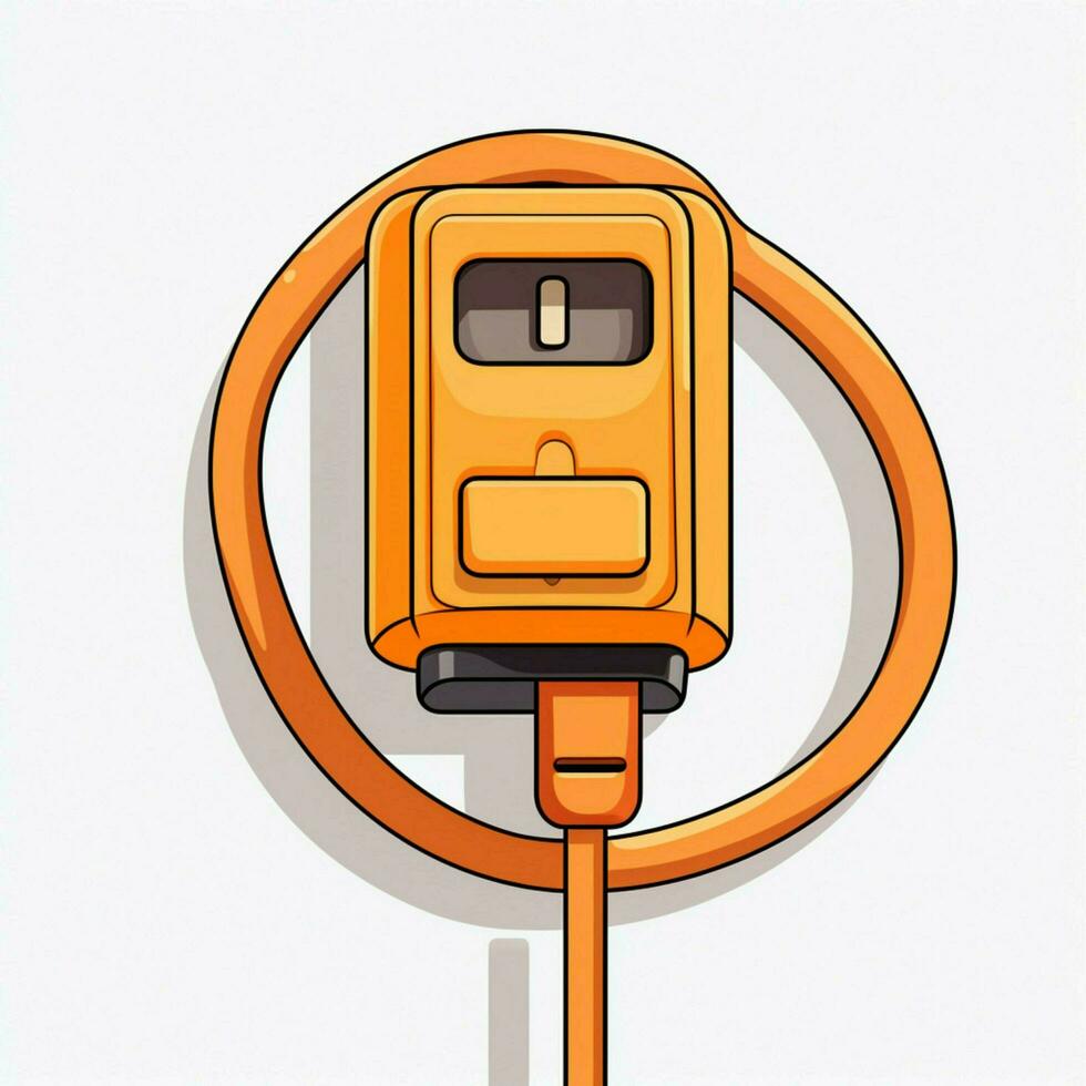 Backup charger 2d cartoon illustraton on white background photo