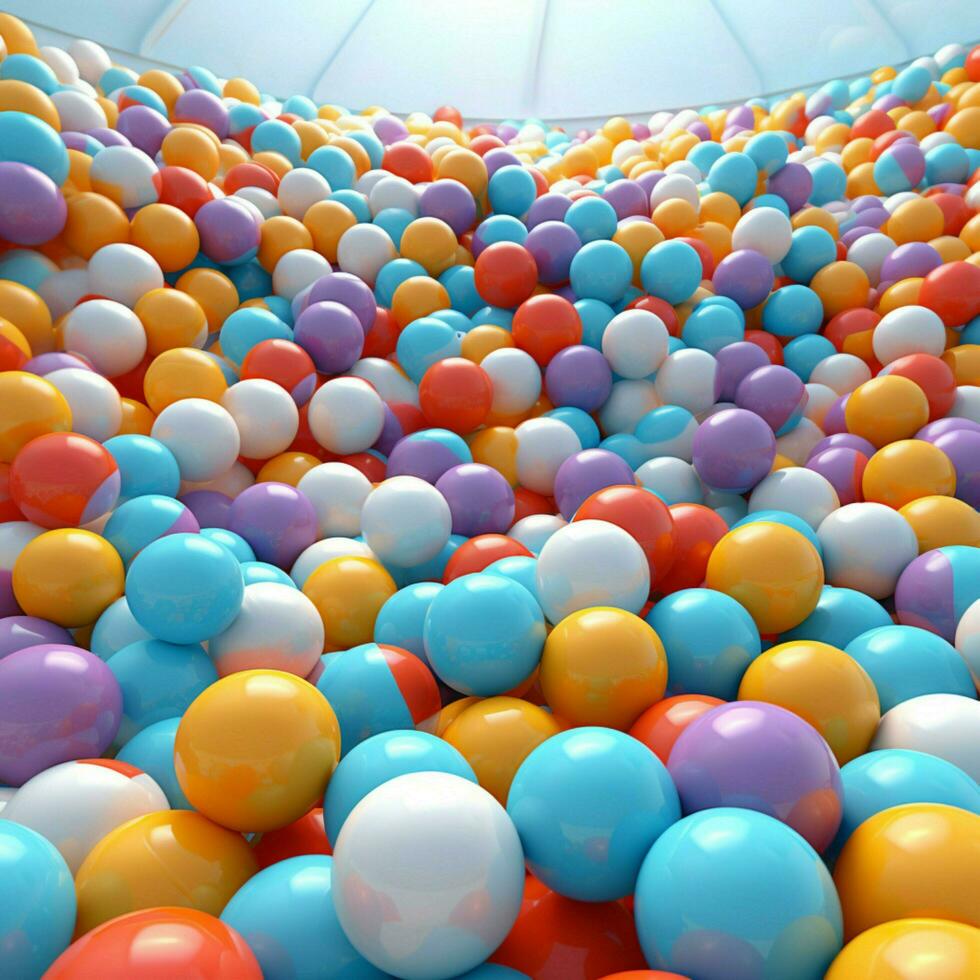 Ball pit 2d cartoon illustraton on white background high q photo