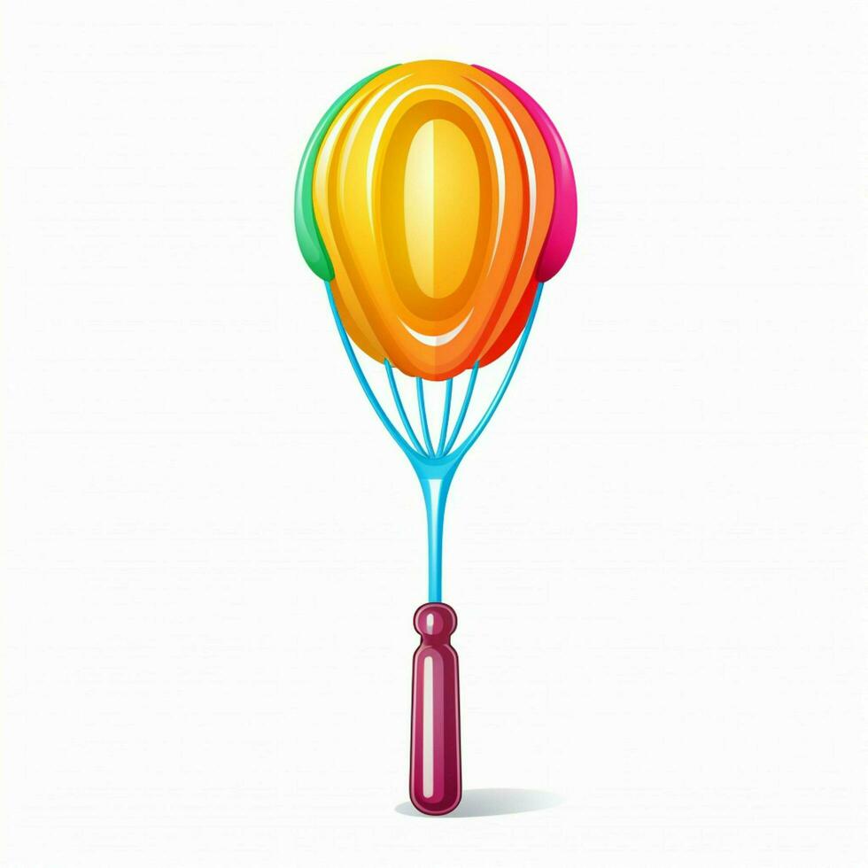 Balloon Whisk 2d cartoon illustraton on white background h photo