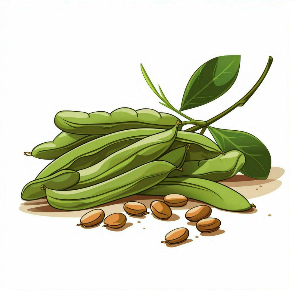 Beans 2d vector illustration cartoon in white background h photo