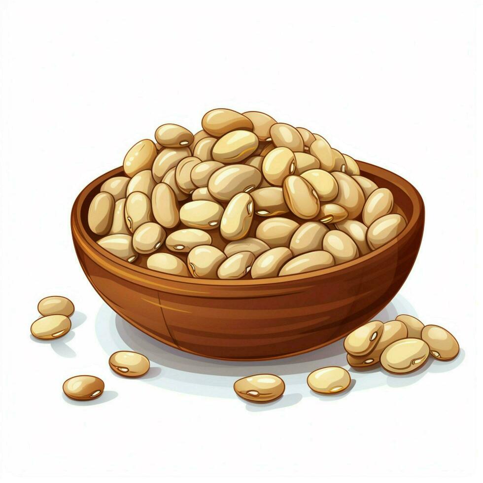 Beans 2d vector illustration cartoon in white background h photo