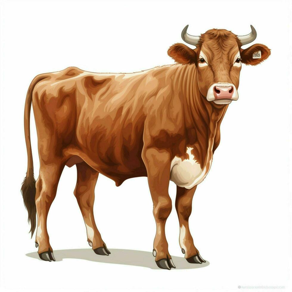 Beef 2d vector illustration cartoon in white background hi photo