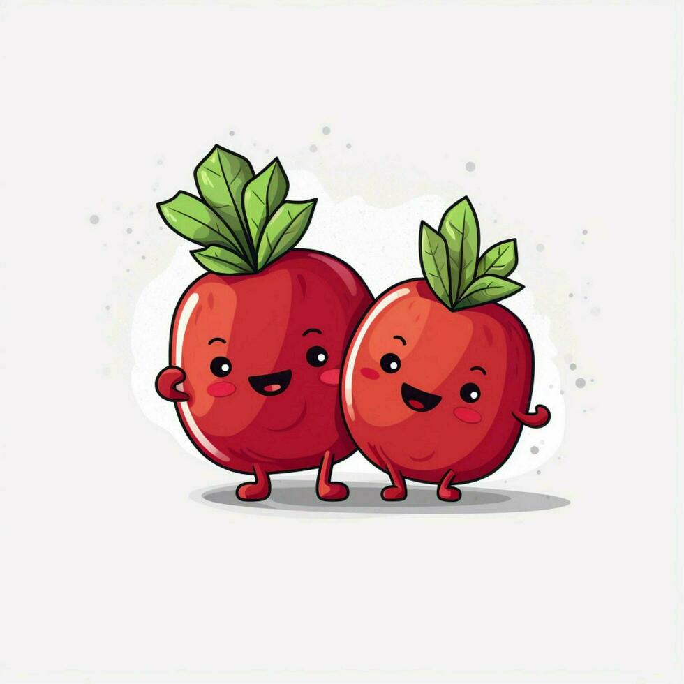 Beets 2d vector illustration cartoon in white background h photo