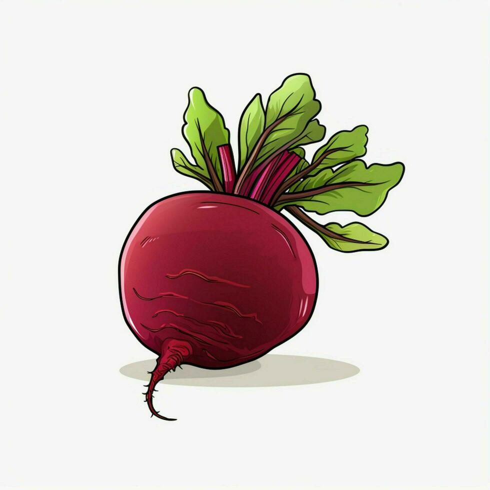 Beets 2d vector illustration cartoon in white background h photo