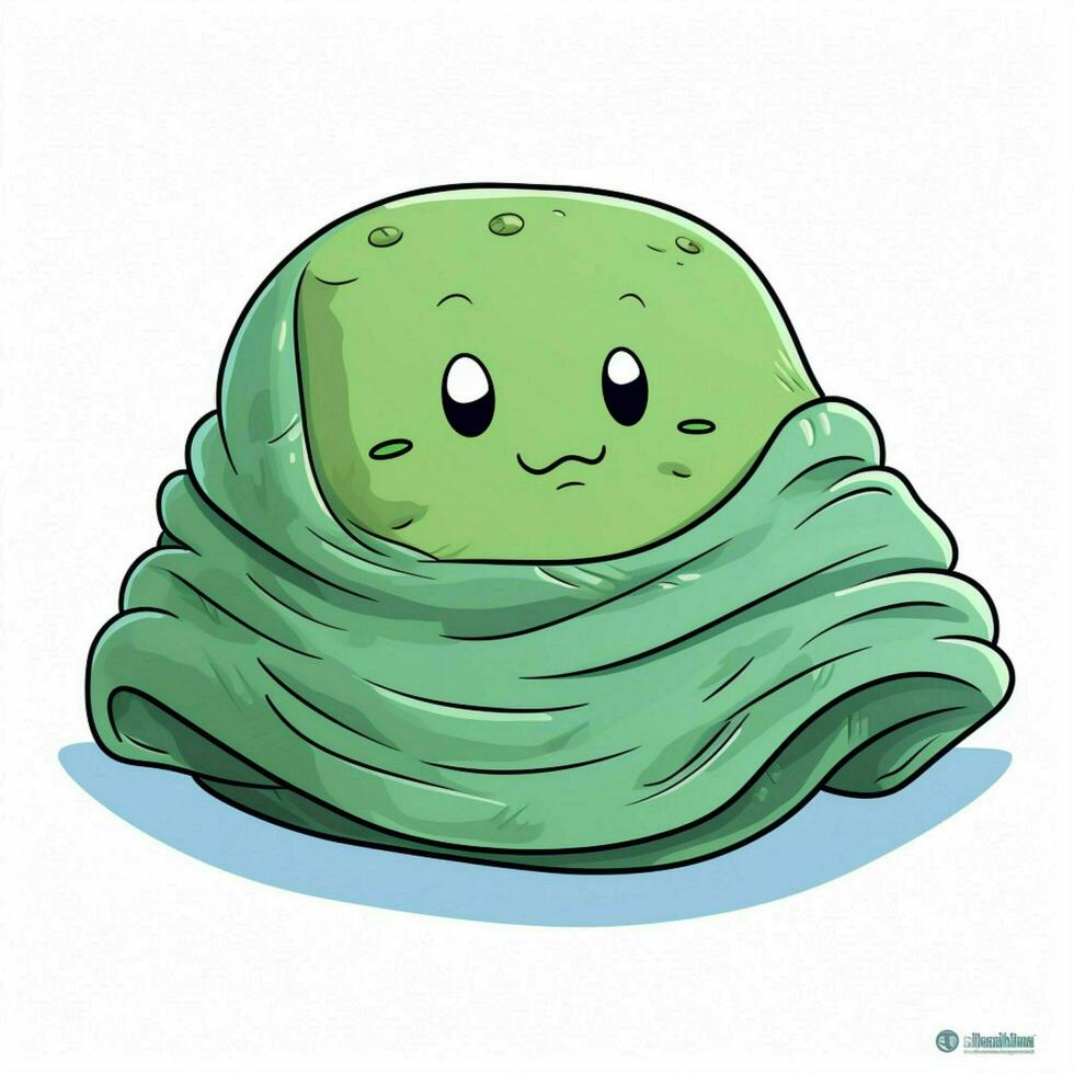 Blanket 2d cartoon vector illustration on white background photo