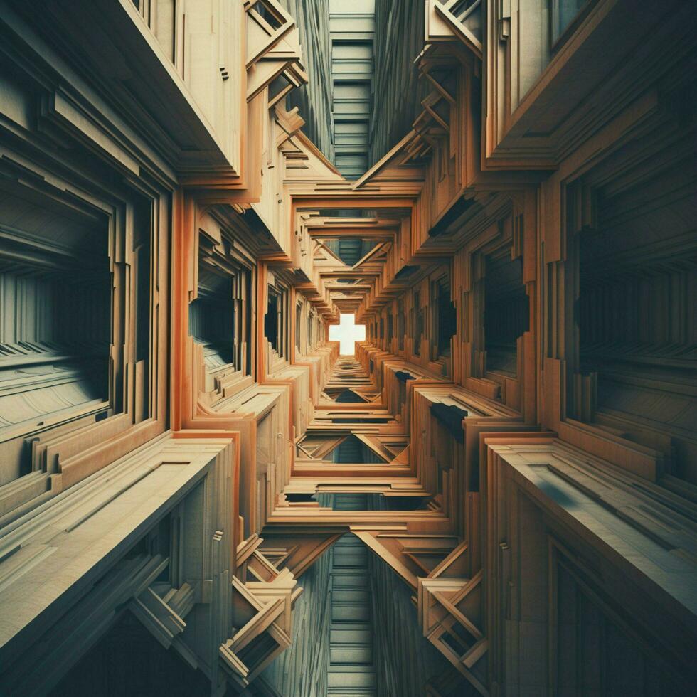 Broken symmetries forming visually captivating composition photo