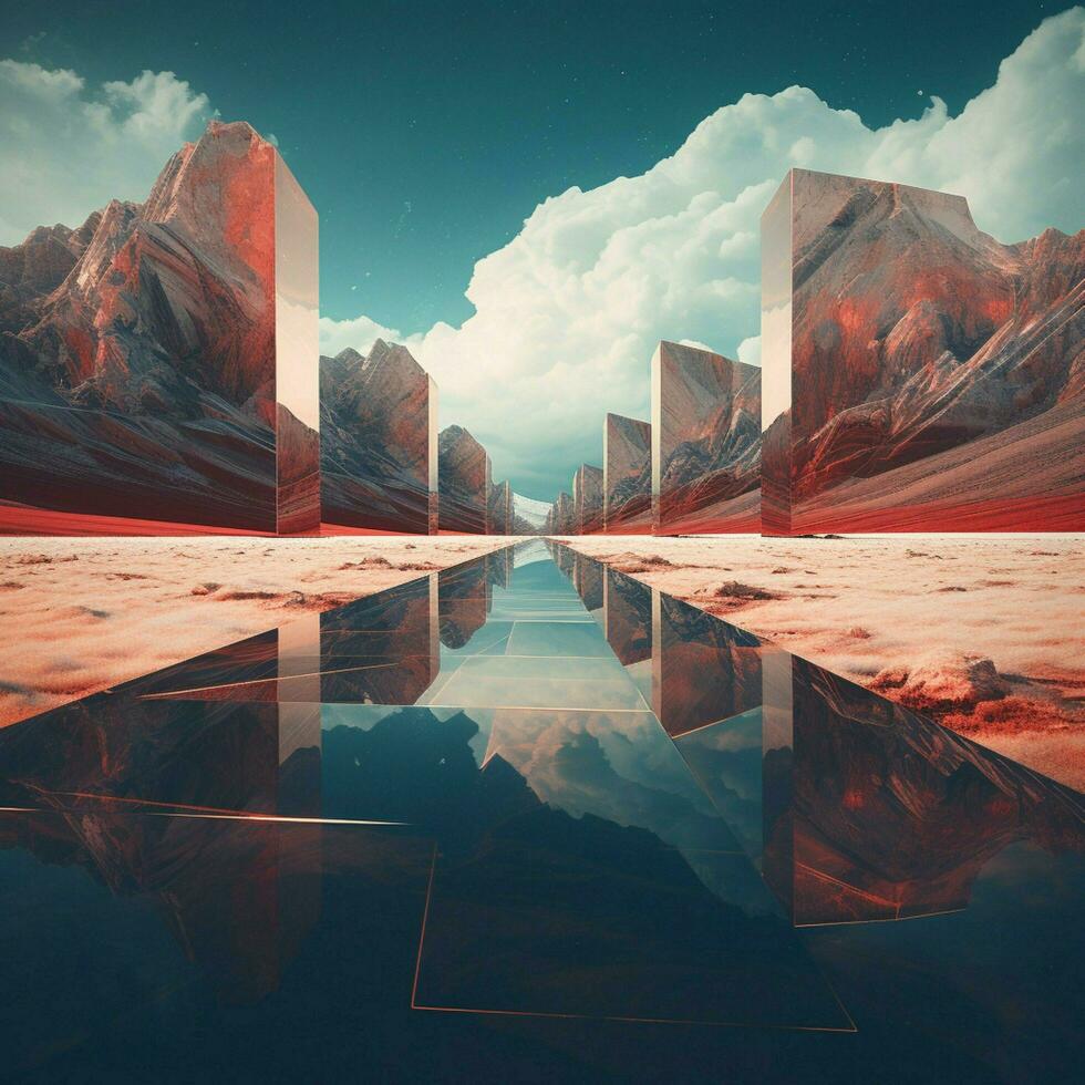 Broken symmetries forming visually captivating composition photo