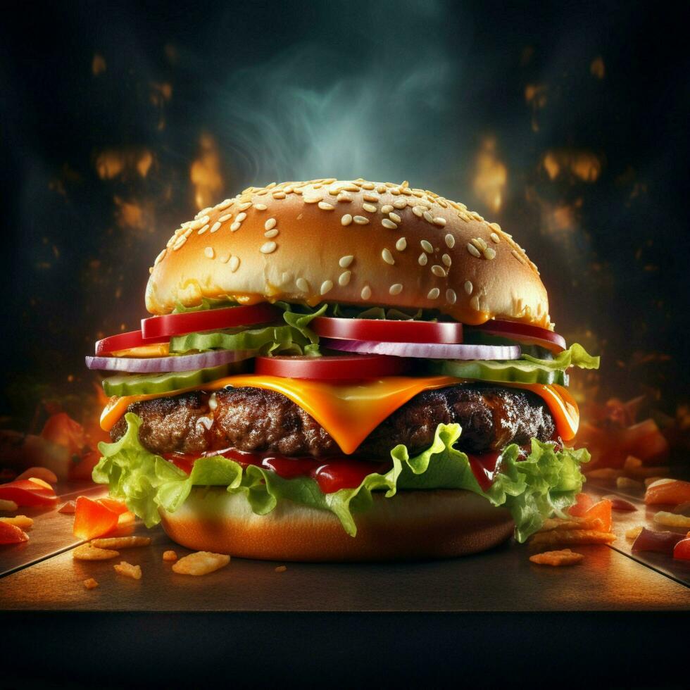 Burgers high quality 4k hdr photo