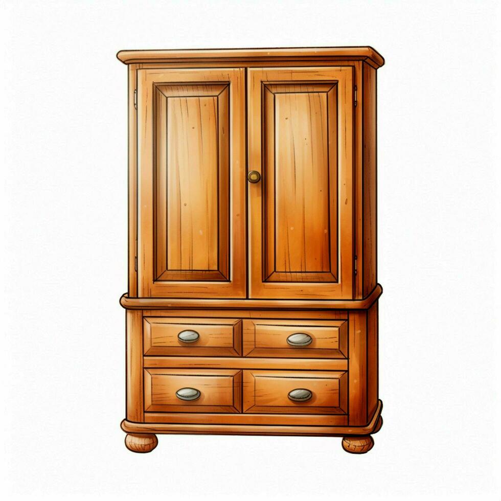 Cabinet 2d cartoon illustraton on white background high qu photo