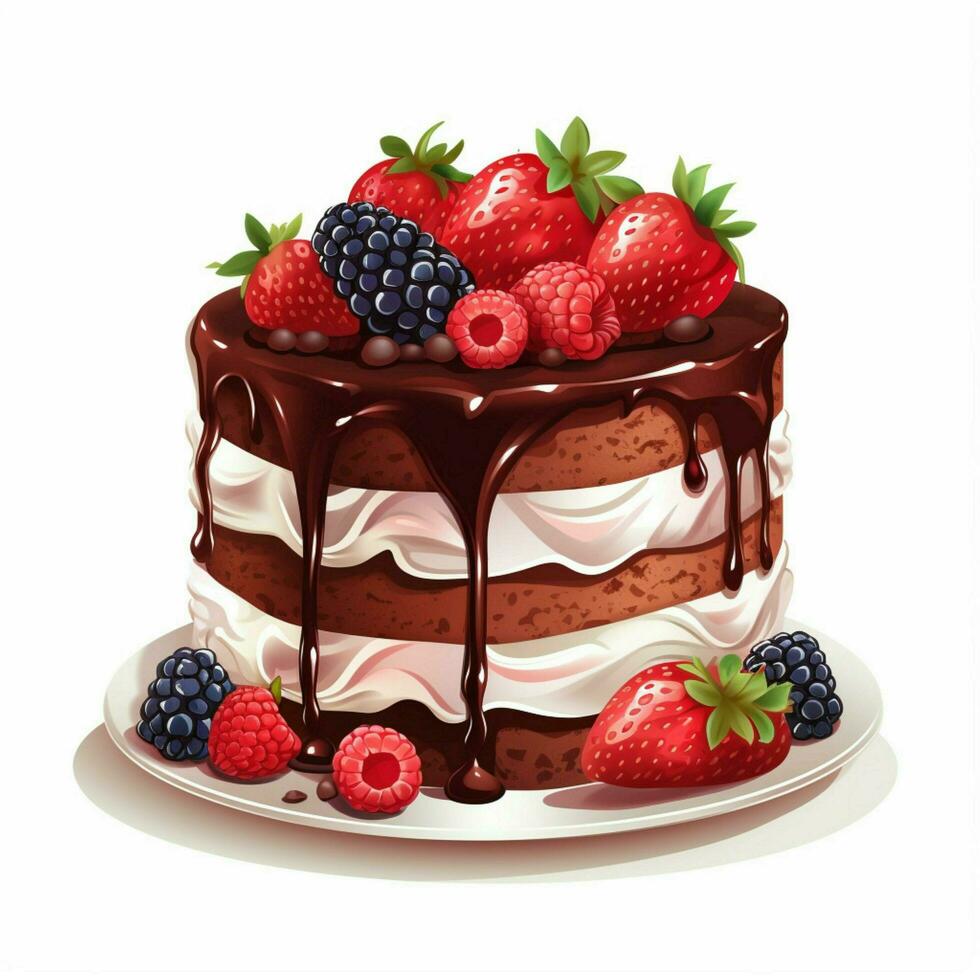 Cake 2d vector illustration cartoon in white background hi photo