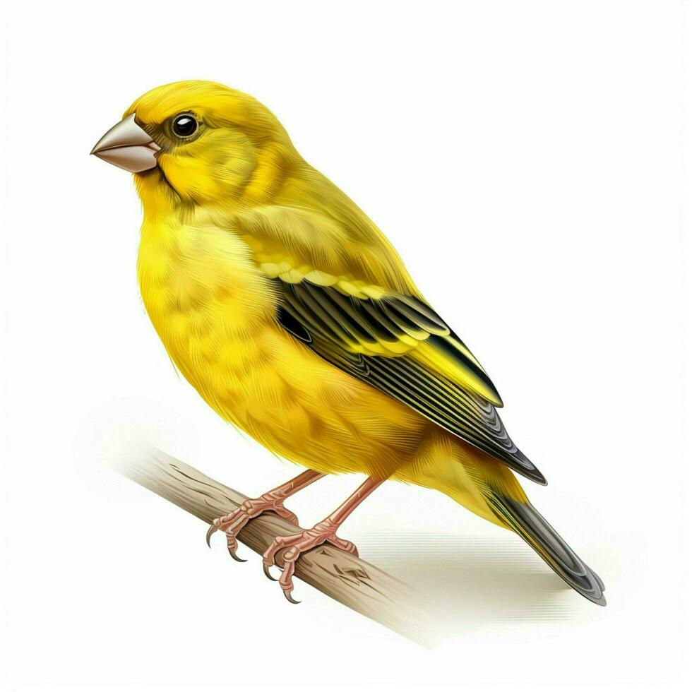 Canary 2d cartoon illustraton on white background high qua photo