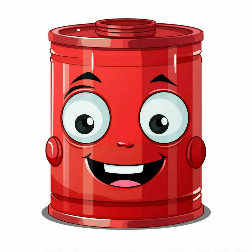 Canister 2d cartoon illustraton on white background high q photo