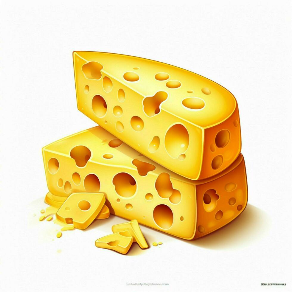 Cheese 2d vector illustration cartoon in white background photo