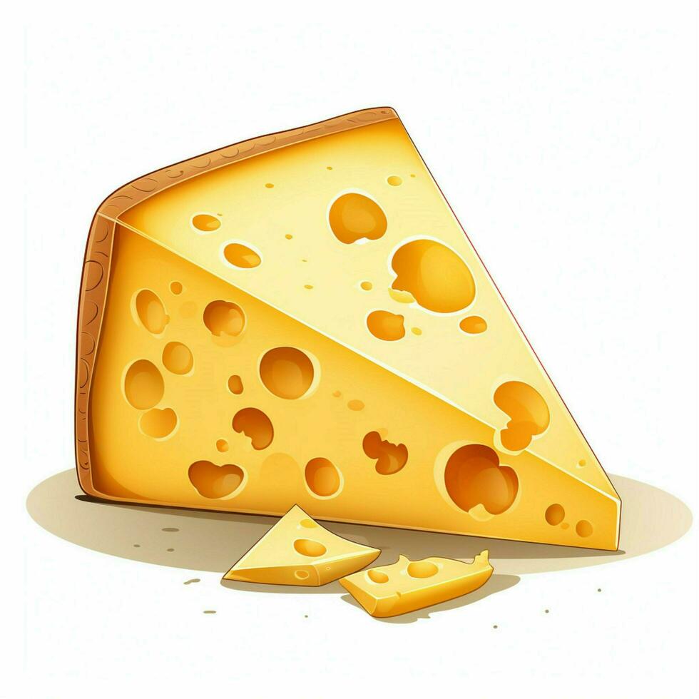 Cheese 2d vector illustration cartoon in white background photo