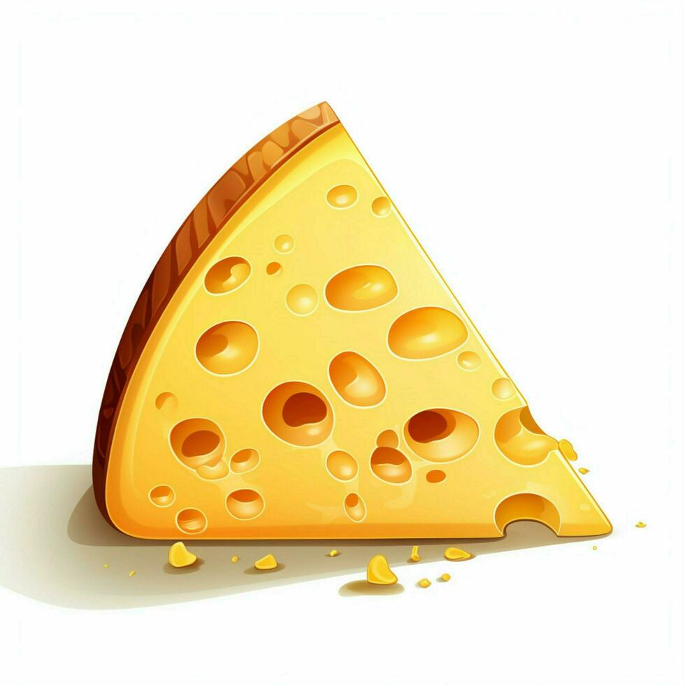 Cheese 2d vector illustration cartoon in white background photo