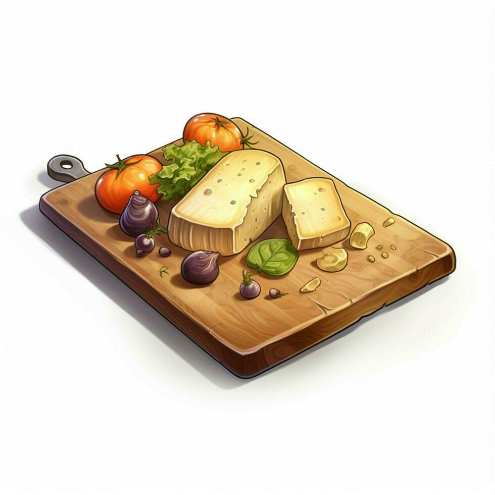 Chopping cutting Boards 2d cartoon illustraton on white bac photo