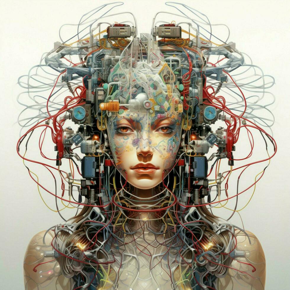 Circuitry gone rogue birthing mesmerizing digital art photo