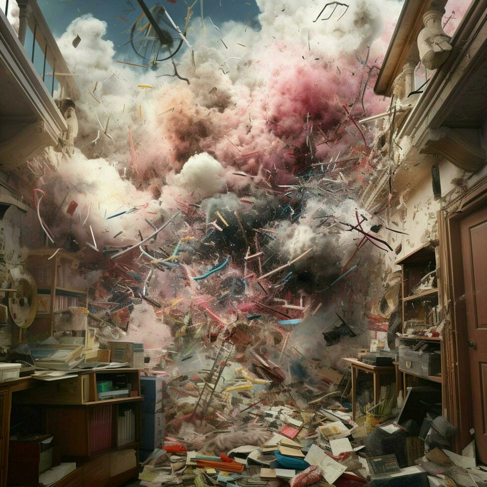 Code disruptions resulting in artistic renderings of chaos photo