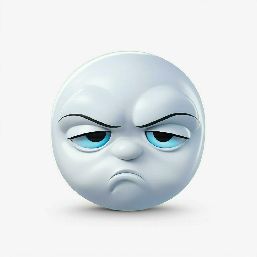 Cold Face emoji on white background high quality 4k hdr photo