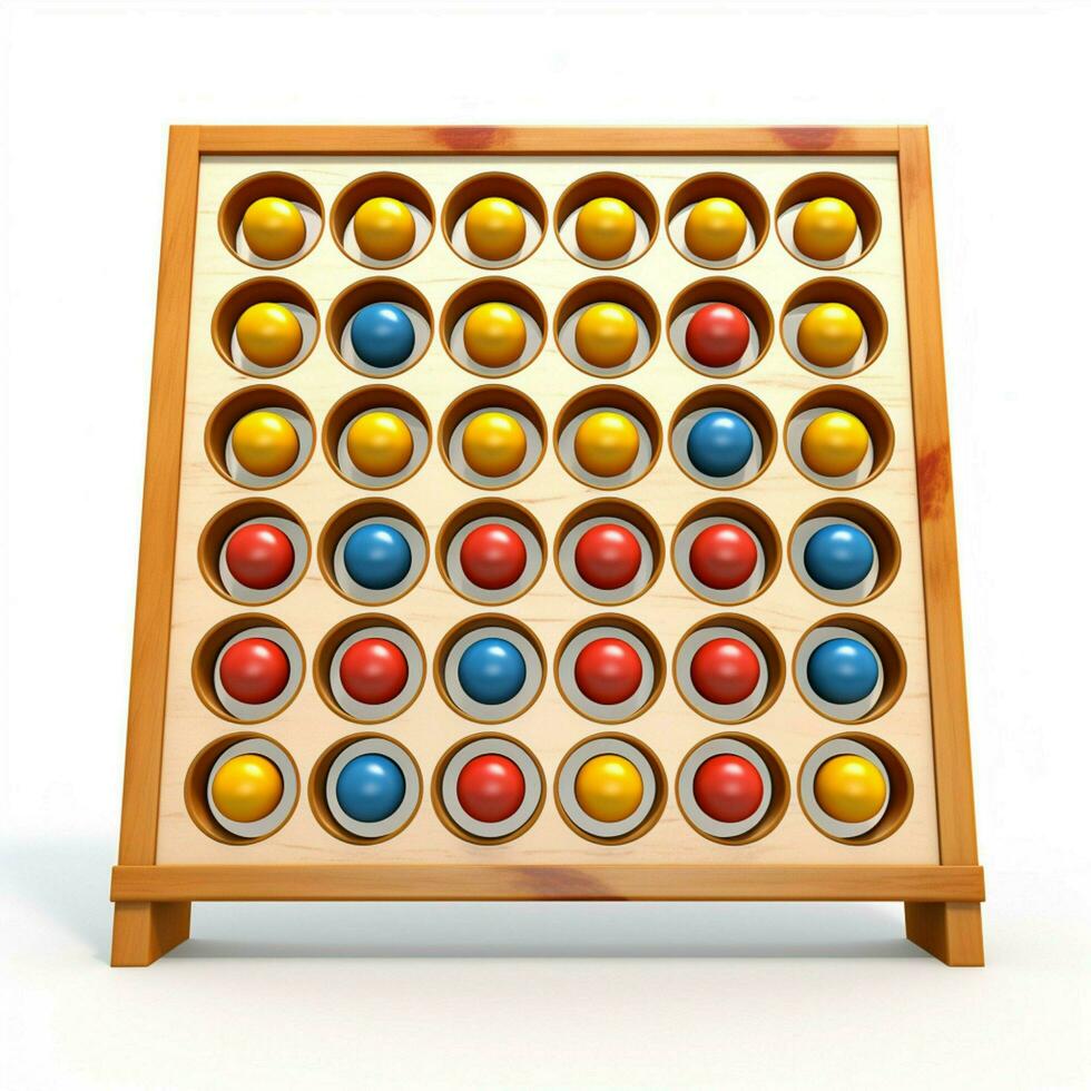 Connect Four 2d cartoon illustraton on white background hi photo