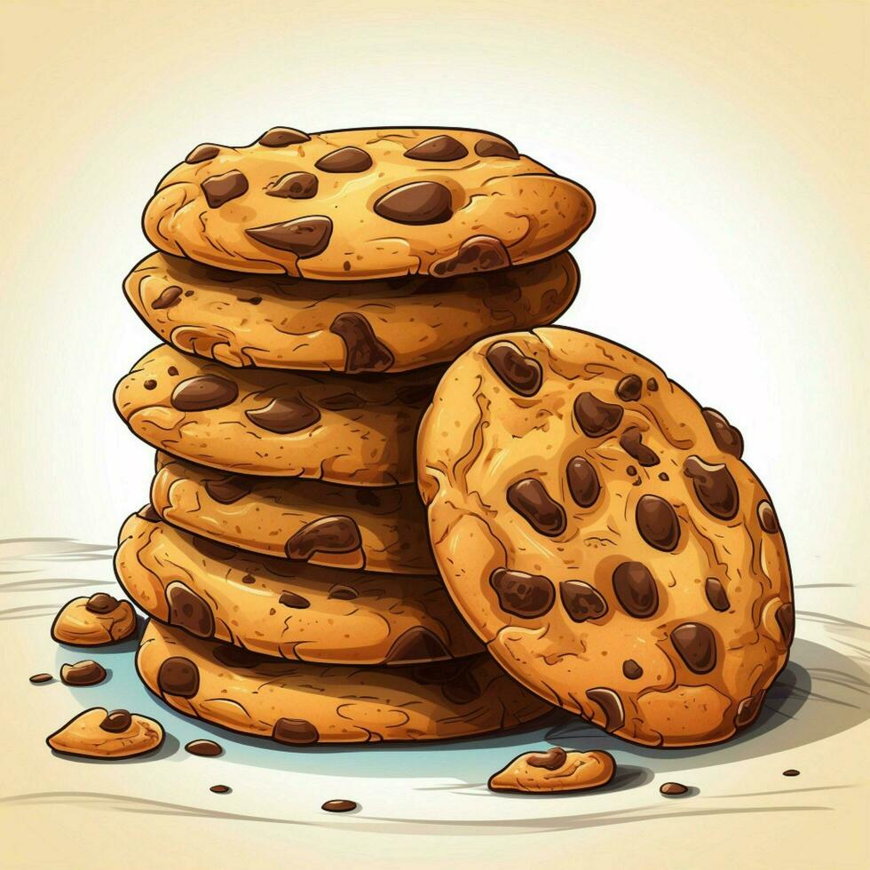 Cookies 2d vector illustration cartoon in white background photo
