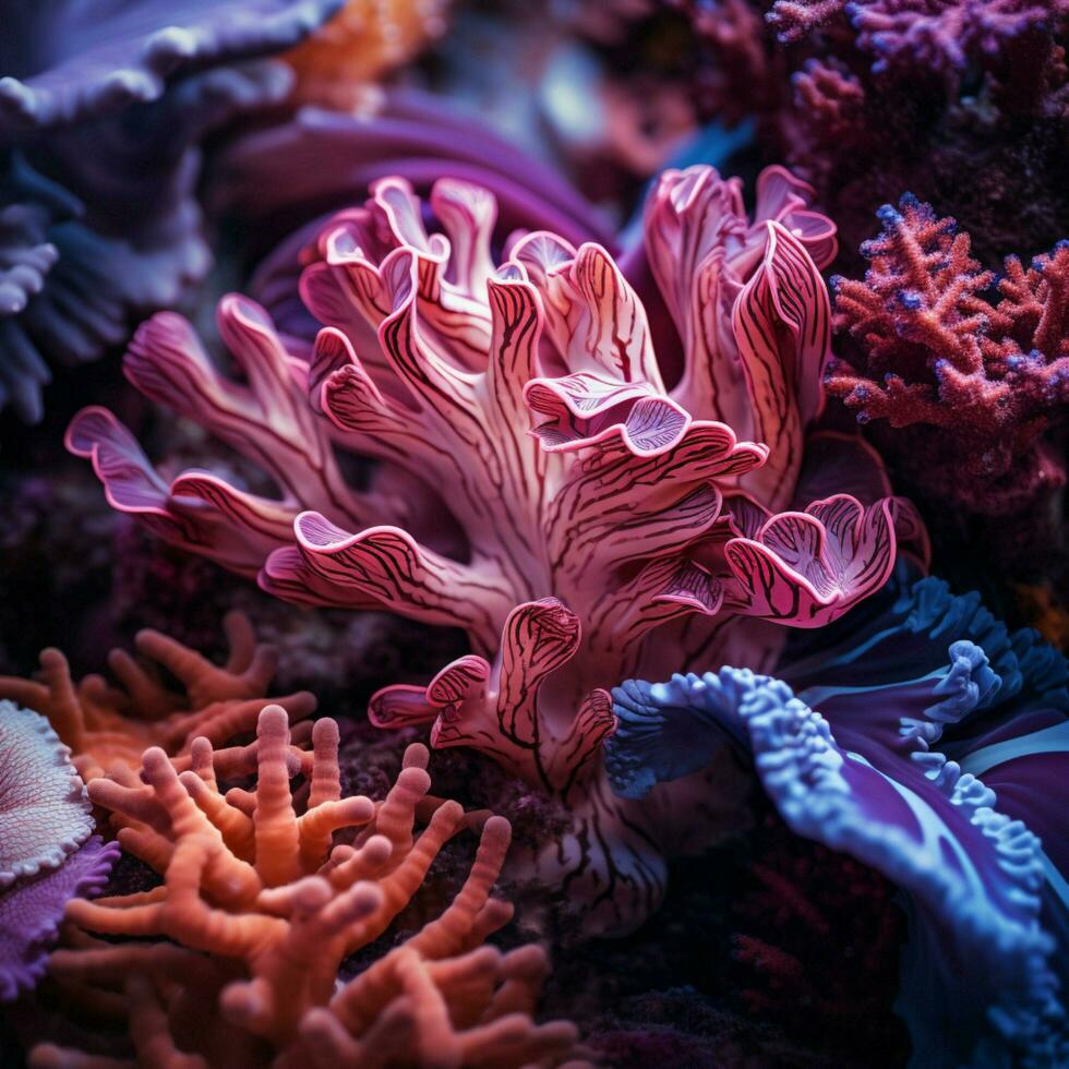 Coral pink and royal purple high quality ultra hd 8k hdr photo