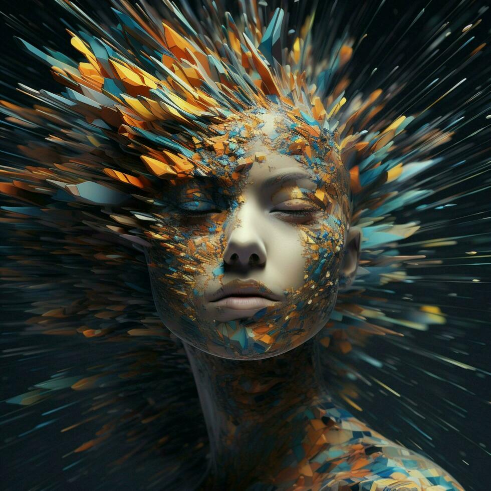 Corrupted data generating mesmerizing art forms photo