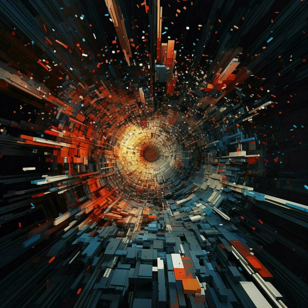 Corrupted data generating mesmerizing art forms photo
