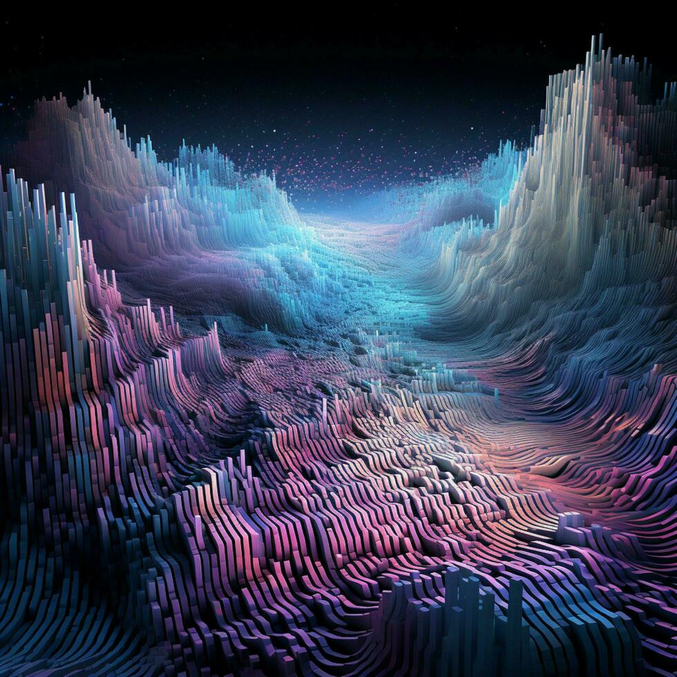 Corrupted data generating mesmerizing art forms photo
