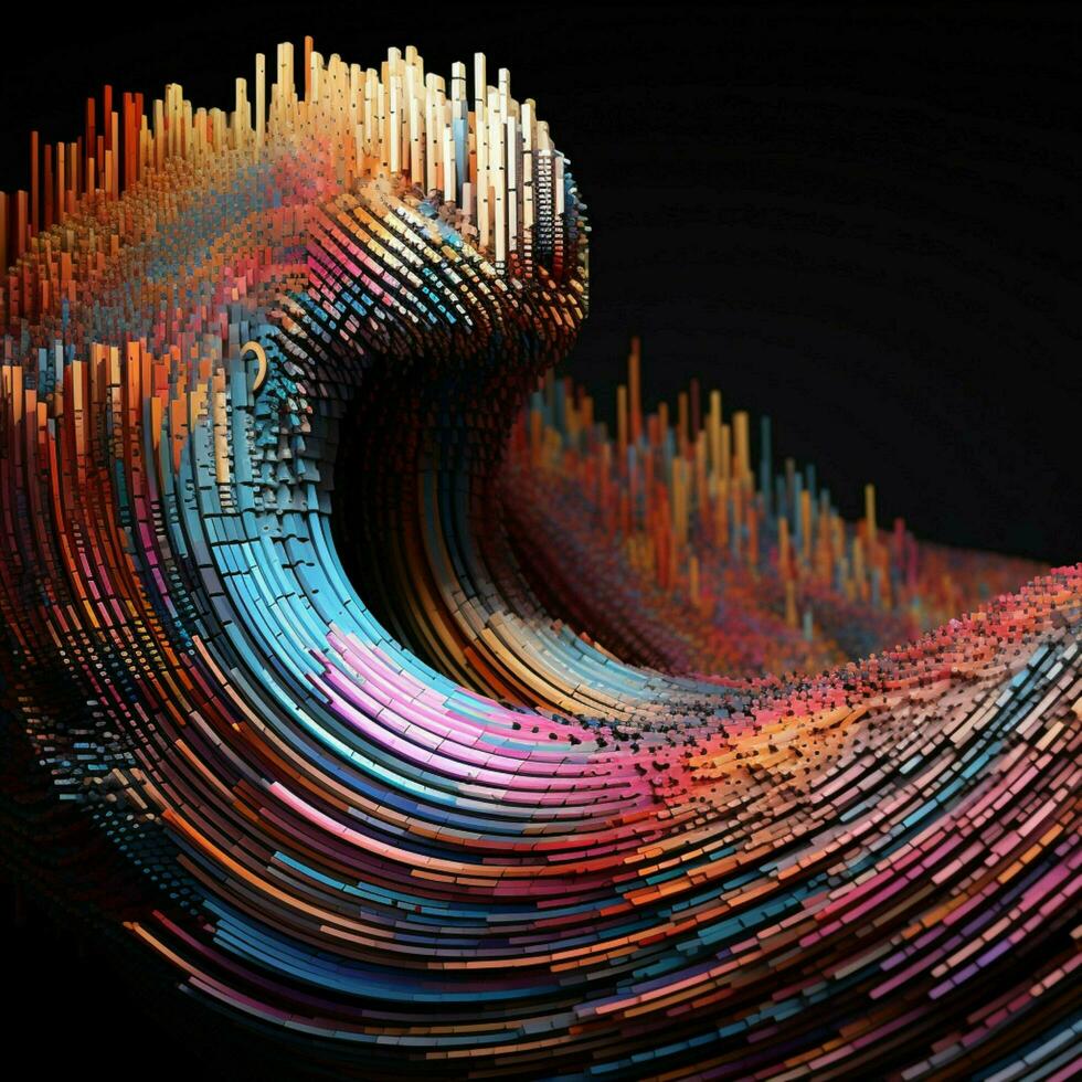 Corrupted data generating mesmerizing art forms photo