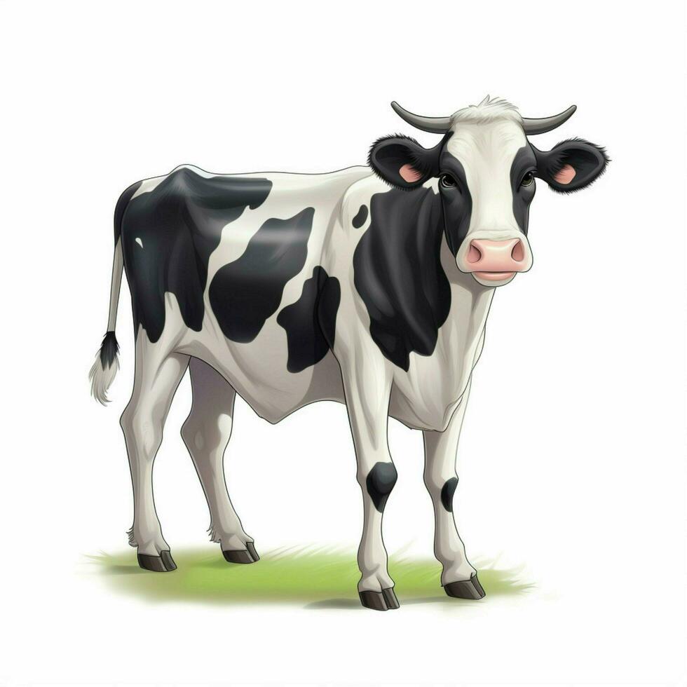 Cow 2d cartoon vector illustration on white background hig photo