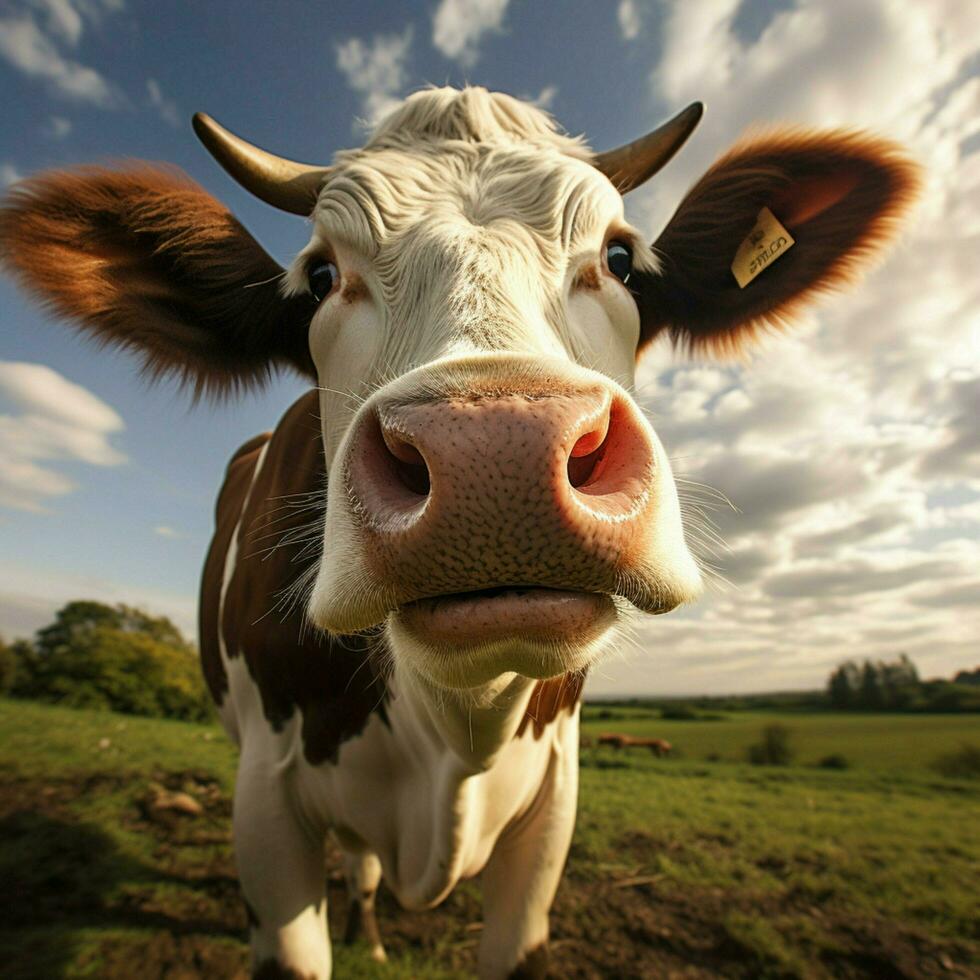 Cow high quality hdr 16k ultra hd photo