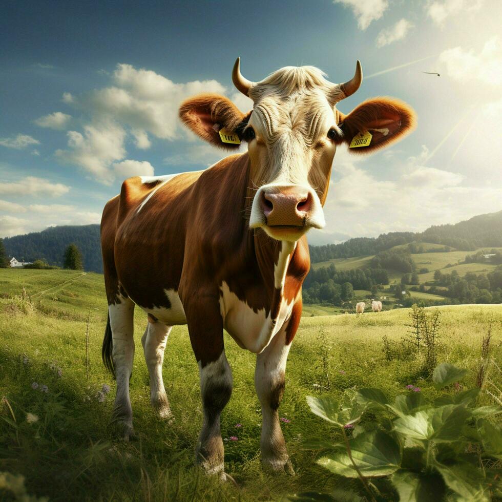 Cow high quality hdr 16k ultra hd photo