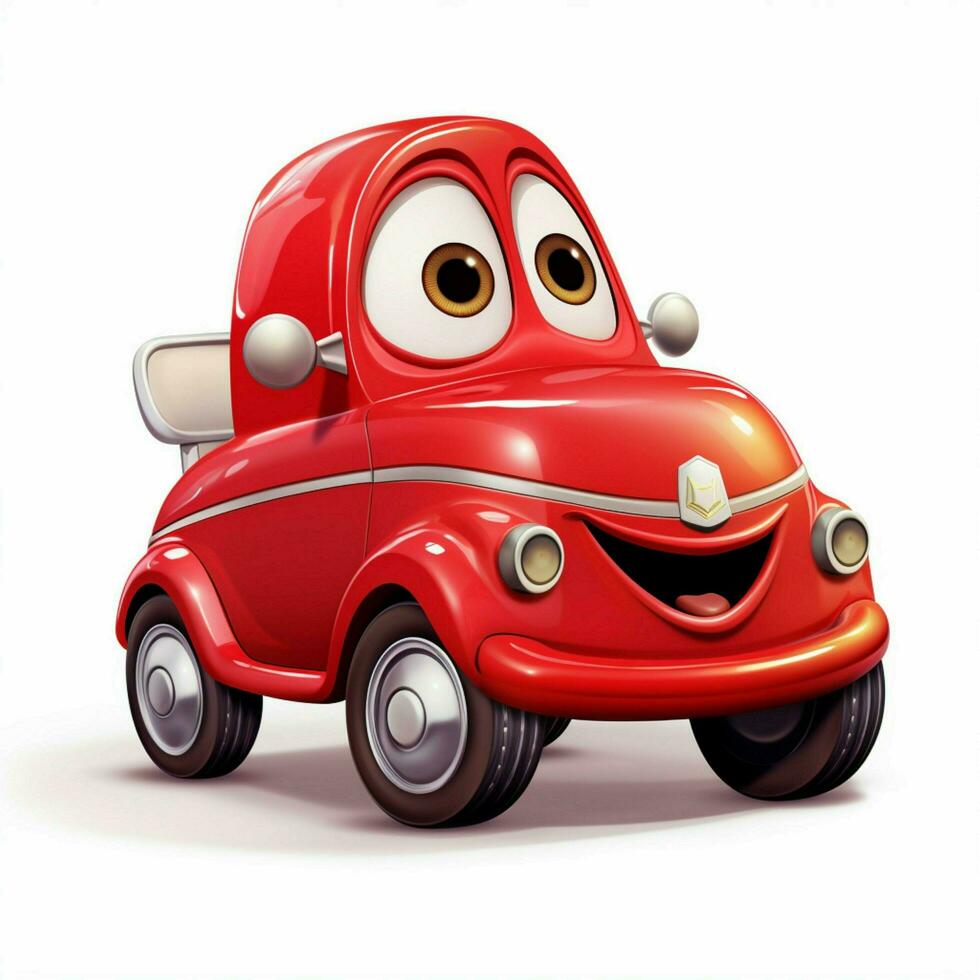 Cozy Coupe 2d cartoon illustraton on white background high photo