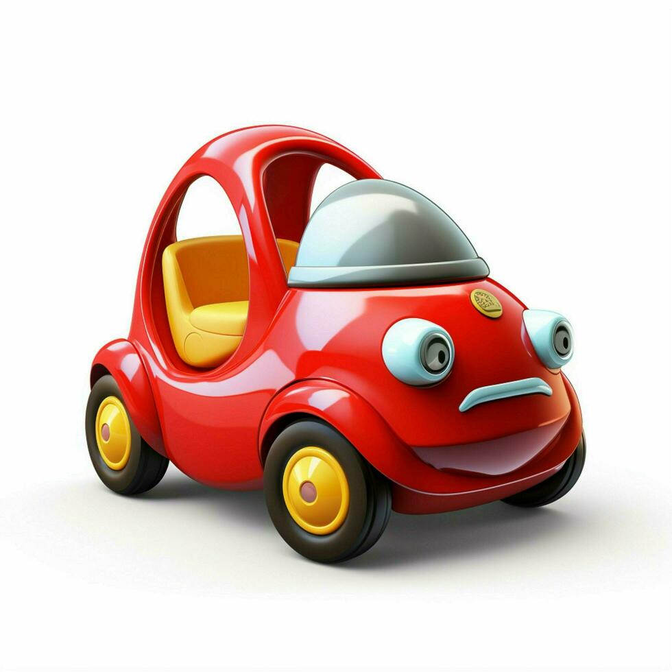 Cozy Coupe 2d cartoon illustraton on white background high photo