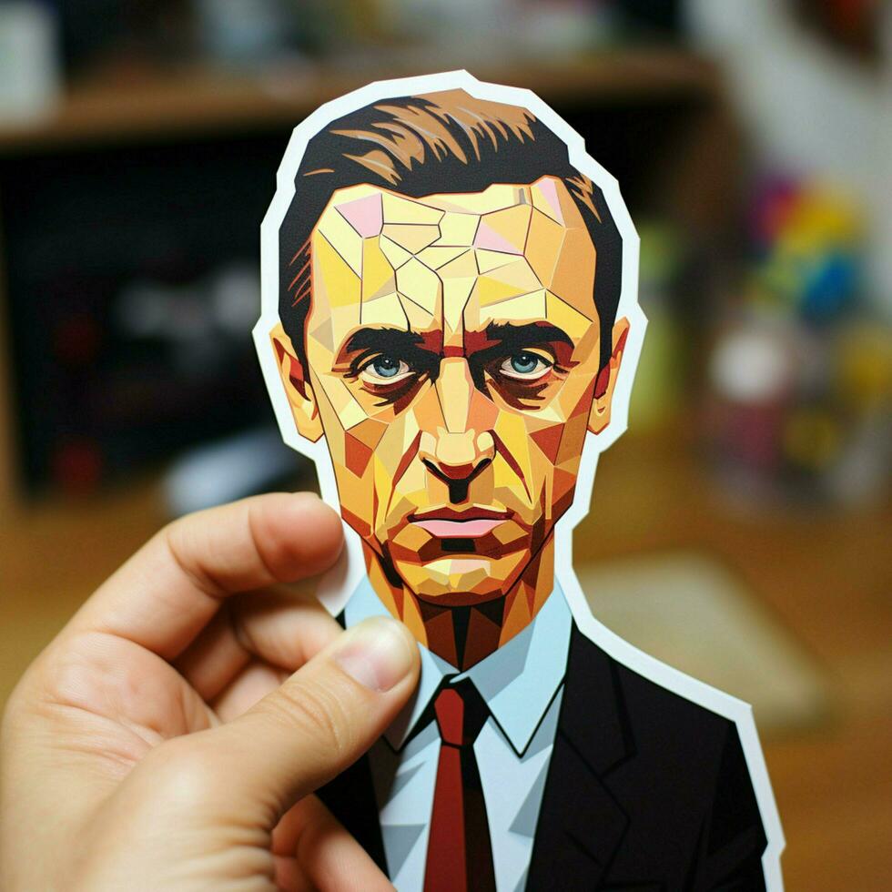 Craft a sticker inspired by a famous movie or TV show photo