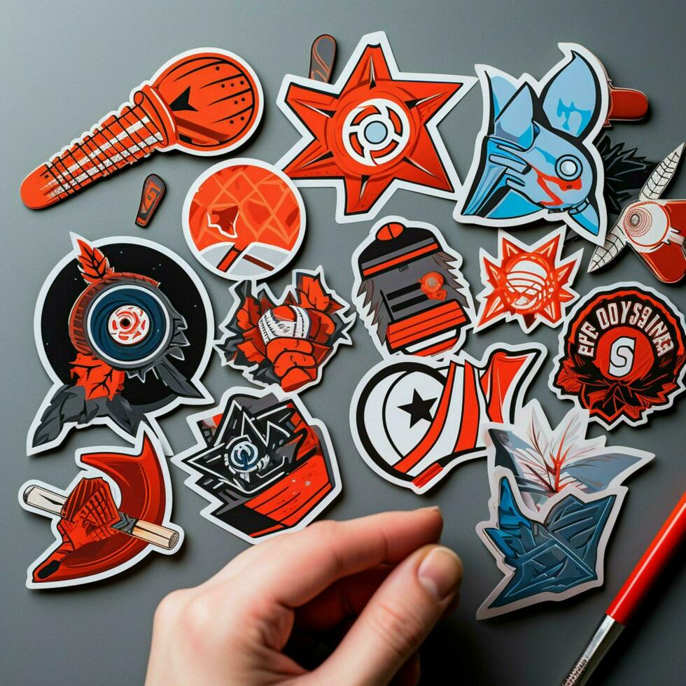 Craft a sticker inspired by a particular sports team photo