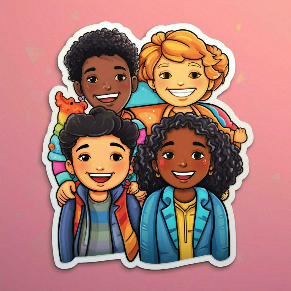 Create a sticker that celebrates diversity and inclusivity photo