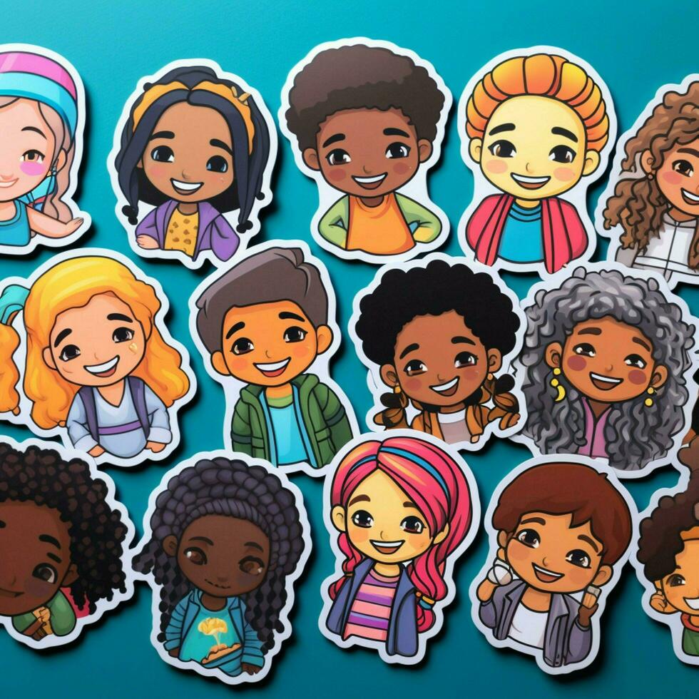 Create a sticker that celebrates diversity and inclusivity photo