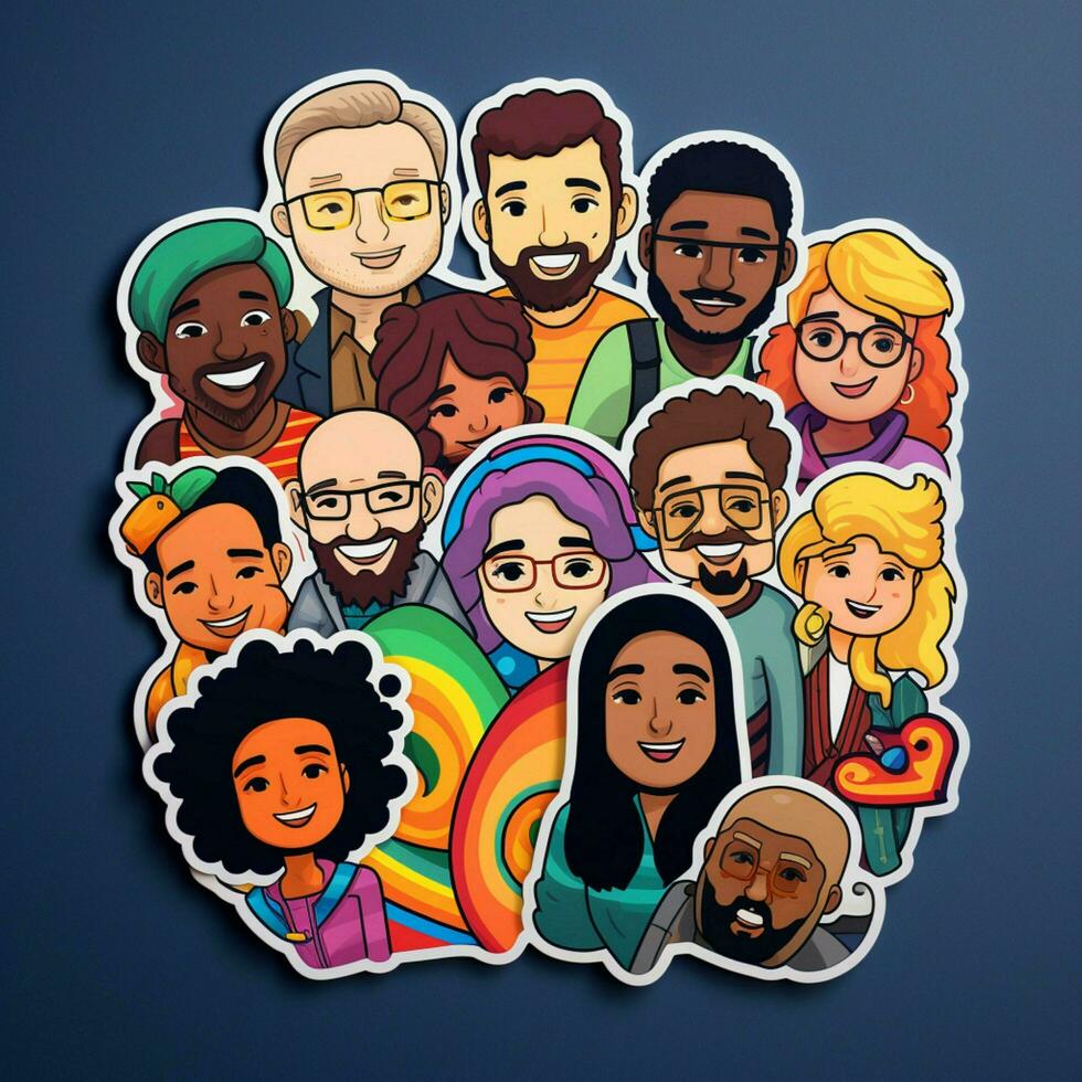 Create a sticker that celebrates diversity and inclusivity photo