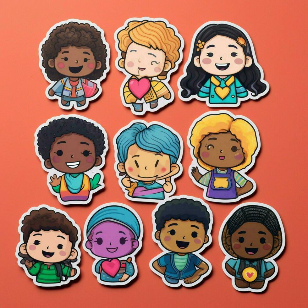 Create a sticker that celebrates diversity and inclusivity photo