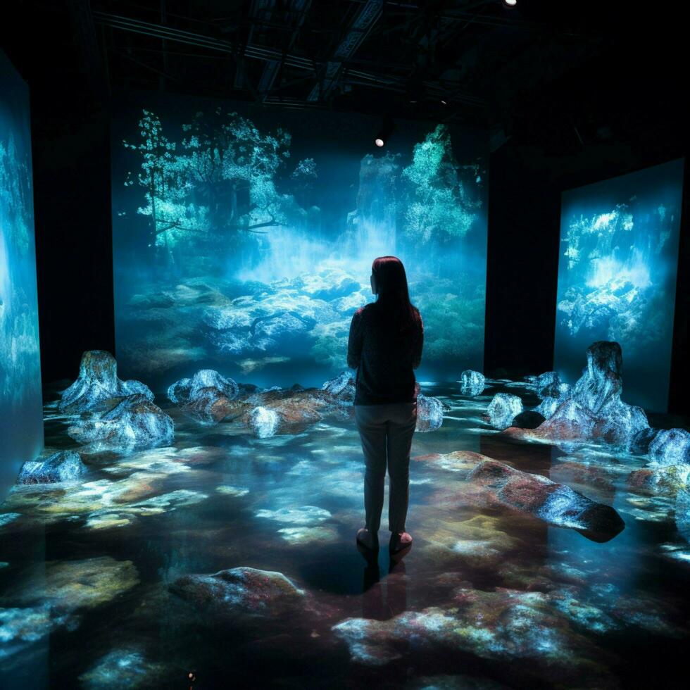 Create an installation that immerses viewers in the experi photo
