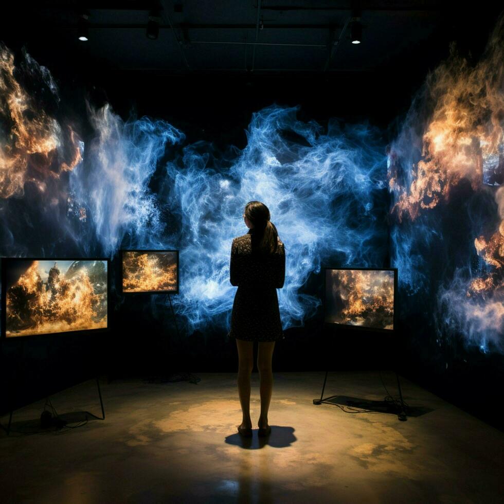 Create an installation that immerses viewers in the experi photo