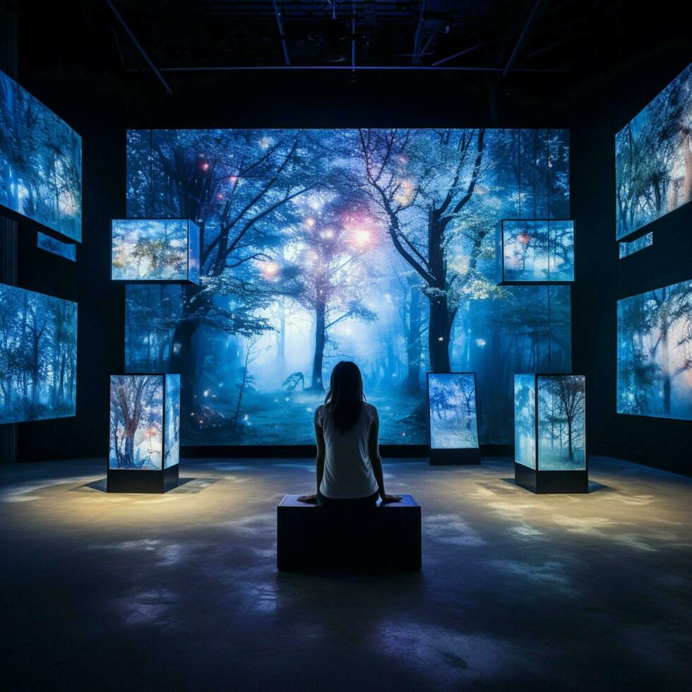 Create an installation that immerses viewers in the experi photo